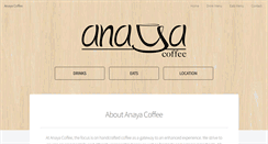 Desktop Screenshot of anayacoffee.com