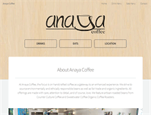 Tablet Screenshot of anayacoffee.com